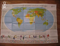 Отдается в дар Карта мира на немецком языке