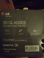 Отдается в дар Очки 3D от тв LG 4шт в коробке.