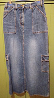 Отдается в дар Юбка джинсовая, макси, размер 44