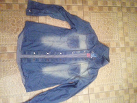 Отдается в дар Джинсовая рубашка на рост 158-164.