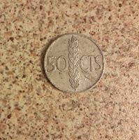 Отдается в дар Испания 50 сентимо, 1966