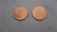 Отдается в дар Монета 1 сенити «Початок кукурузы» Тонга, 2005 г.