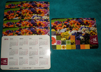 Отдается в дар Календарики 2012 Миэль цветы, 6 шт. в одни руки.