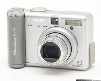 Отдается в дар фотоаппарат Canon A70 3.2 mega pixels