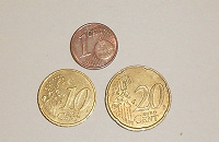 Отдается в дар Монеты евроценты Франция б/у