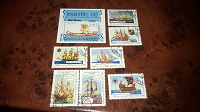 Отдается в дар набор марок по теме корабли