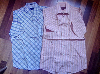 Отдается в дар две мужские рубашки с коротким рукавом S 37-38