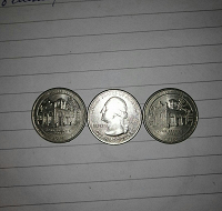 Отдается в дар Монета 25 центов- Harpers Ferry.