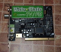 Отдается в дар TV тюнер PCI Compro TV_FM + ПДУ