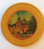 Сувенирная деревянная маленькая тарелка