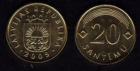 Отдается в дар Монета Латвии