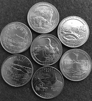 Отдается в дар Монеты США по 25 центов