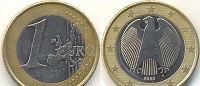 Отдается в дар 1 евро Германия 2002