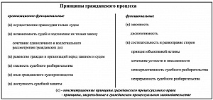 Значение принципов арбитражного процессуального права схема