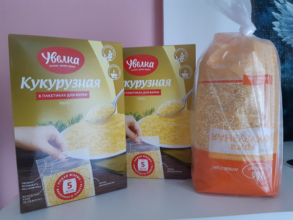 Каша увелка в пакетах кукурузная