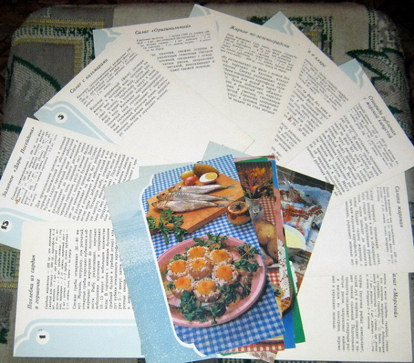 набор открыток «Блюда из рыбы»