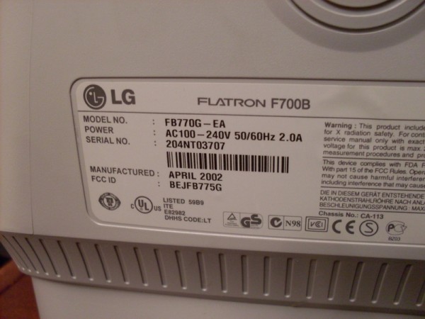 Характеристики монитора lg flatron. LG Flatron f700b. LG Flatron 700b. LG Flatron f700p трансформатор. Монитор LG 17" f700b.