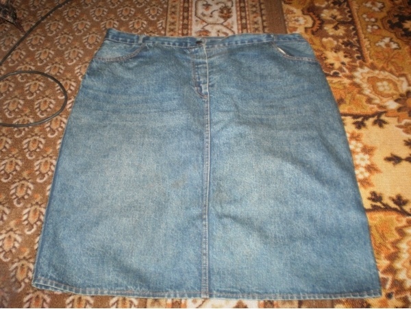 Юбка джинсовая, размер 52 точно.)))