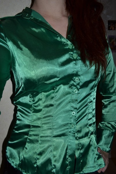 блузка атласная, 42-44 размер