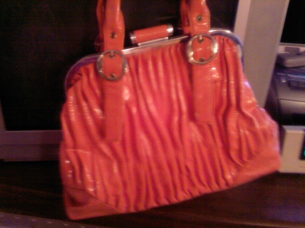 Оранжевая сумка-редикюль