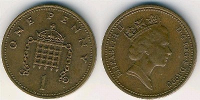 Монета 1 пенни