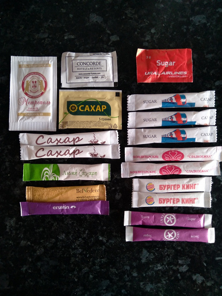Сахар в пакетиках порционный в дар (Санкт-Петербург). Дарудар