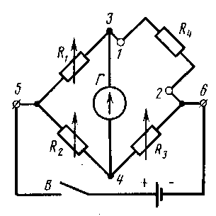 Мостовая схема измерения сопротивления
