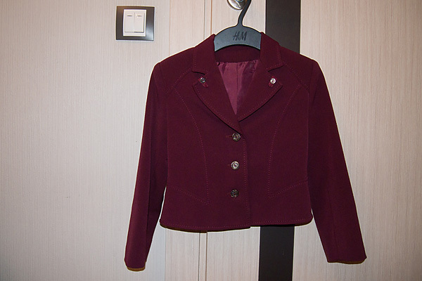 Школьный пиджак д/д цвет бордовый 122-128 р