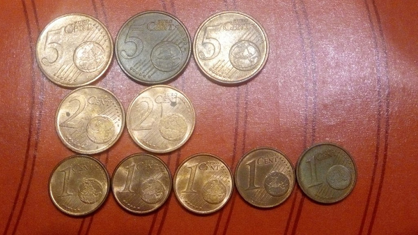 Евромелочь: 10 монет
